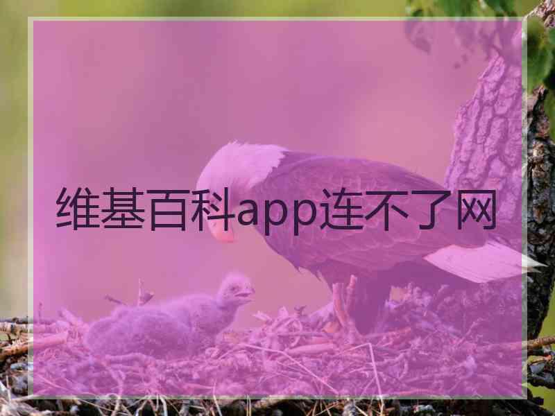 维基百科app连不了网