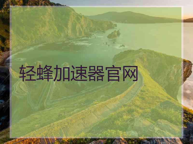 轻蜂加速器官网