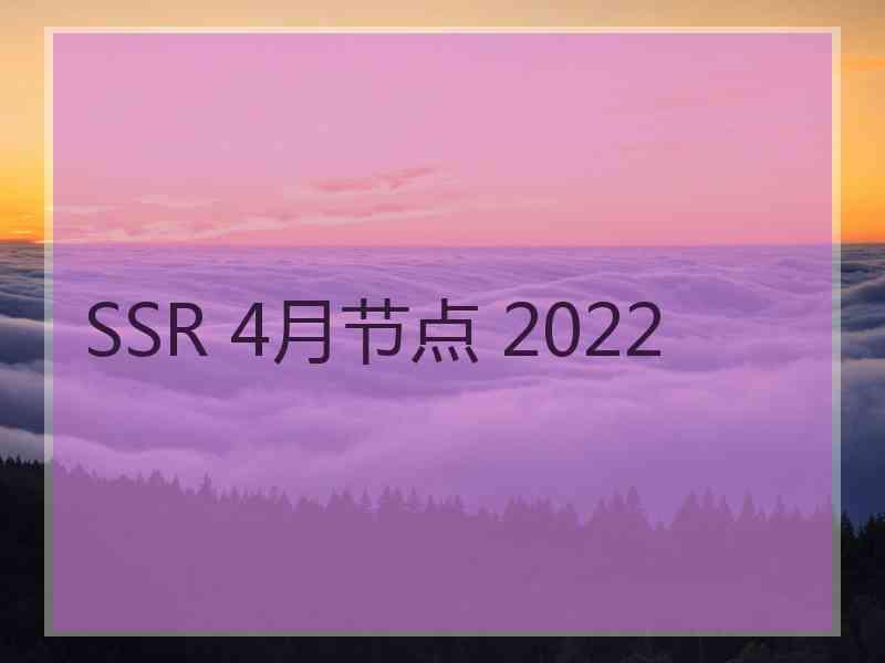 SSR 4月节点 2022