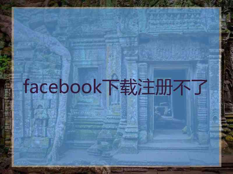 facebook下载注册不了