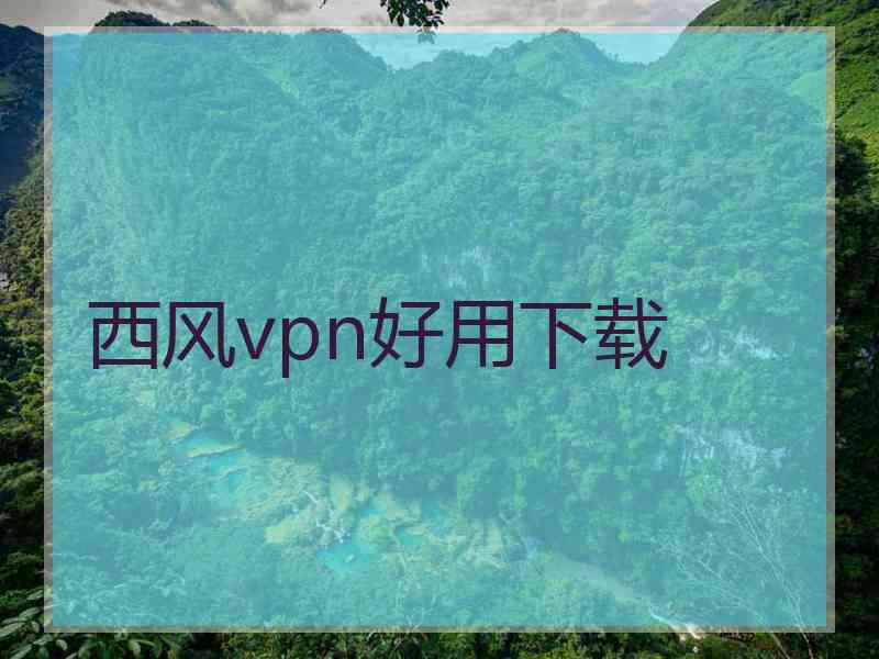 西风vpn好用下载